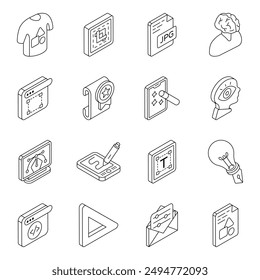 Set of Art Linear Icons

