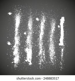 Set of art lines, strokes. Vector illustration.