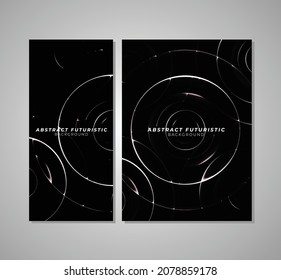 Set Of Art Raindrop, Circle - Background Abstract Design Art Circle Elements Technology. Abstract Futuristic Background, Abstract Art Wallpaper. Vector Illustration.