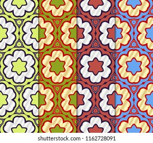 Set of Art-deco pattern. Seamless. Arabesque. vector illustration. For invitation wedding, valentine's, background, wallpaper.