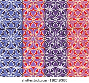 Set of Art-deco pattern. Seamless. Arabesque. vector illustration. For invitation wedding, valentine's, background, wallpaper.