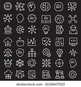 Set of Artificial intelligence icons