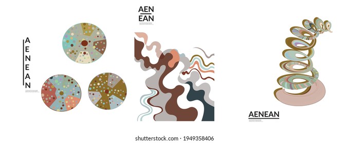 Set of artistic abstract vector illustrations in graffiti wall style. Cubism art design elements isolated on white. Modern mystic natural spiritual idea. Futuristic geometry in hand drawing line.