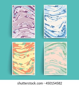 Set of artistic cards. Design for poster, card, invitation, placard, brochure, flyer. Esp10 vector template.