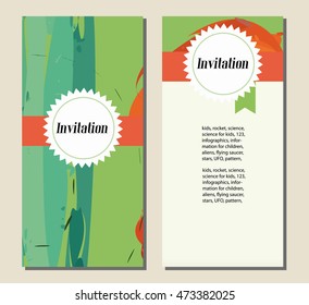 Set of artistic creative universal cards. Hand Drawn textures. Wedding, anniversary, birthday, Valentine's day, party. Design for poster, card, invitation, placard, brochure, flyer. Vector. Isolated.