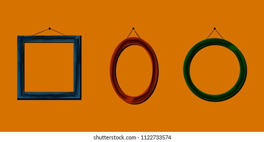 Set of artistic frames