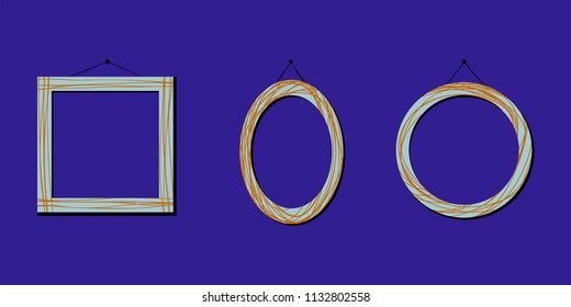 Set of artistic frames