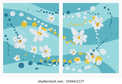 Conjunto de diseños artísticos de fondo geométrico. Ilustración vectorial dibujada a mano. Diseño elegante para impresión. Fondo elegante para el texto.