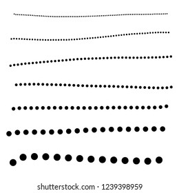 Set of artistic hand drawn pen brushes. Hand sketched rough marker underlines