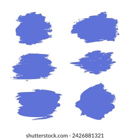 Set of artistic spots. Brush slides. Vector illustration