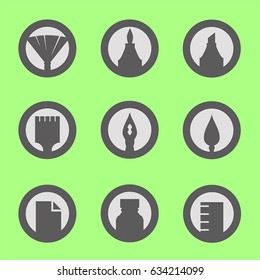 Set of art's icons