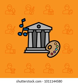 Set of arts icons. Vector illustration