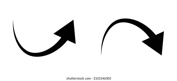 A set of ascending and descending arrows. Vectors.