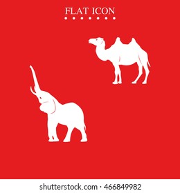 Set of asian animals.