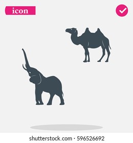 Set of asian animals.