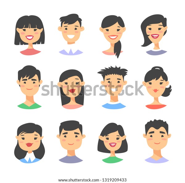 Cartoon image of asian male