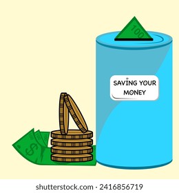 set aside some of your money by saving