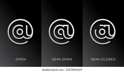 Set of asperand symbol logo icon design template elements