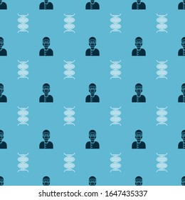Set Assistant and DNA symbol on seamless pattern. Vector