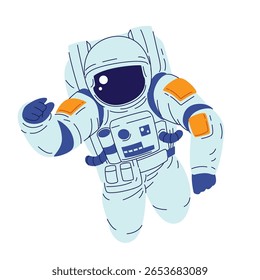set of an Astronaut Character Cartoon Illustration