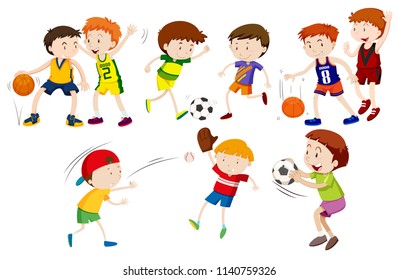 A set of athlete illustration