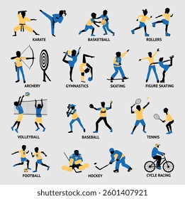 Set of Athletes illustration best Vector EPS file for downloads 