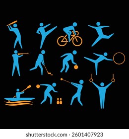 Set of Athletes illustration best Vector EPS file for downloads 