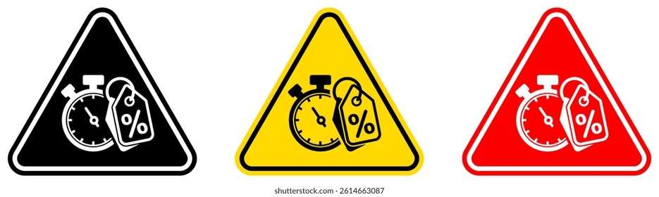 set Attention final sale sign Symbols design template vector illustration	