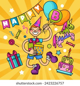 Un conjunto de atributos para un cumpleaños o fiesta. 