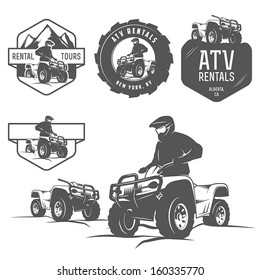 Set of ATV labels, badges and design elements