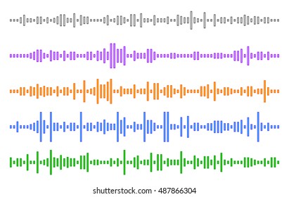 Set audio line. eps 10 vector illustration 
