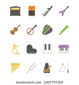 set of audio music vector