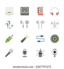 set of audio music vector