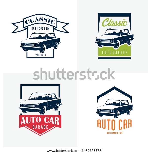 Set of Auto\
Classic Car Logo Design\
Templates