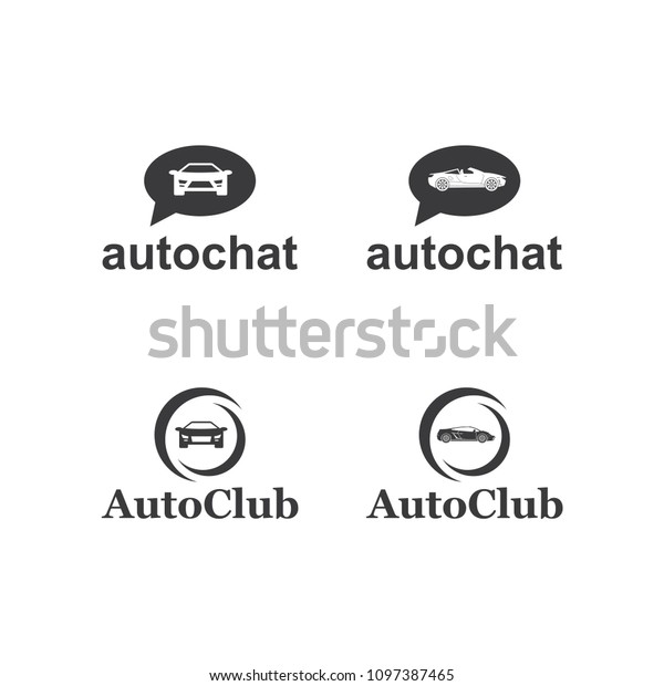set auto logo design, design concepts,\
emblems, isolated white background\
icons