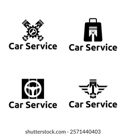 Set of Auto parts logo design. Automotive parts, automobile repairing car, vector design and illustration
