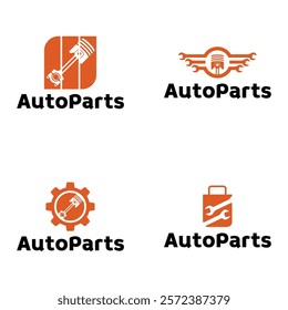 Set of Auto parts logo design. Automotive parts, automobile repairing car, vector design and illustration