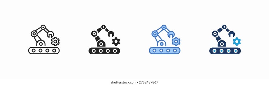 Set of automation icon collection in multiple style. Icon suitable for web and mobile application