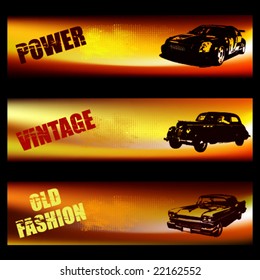 Set of Automobile Banners -Vector Art-