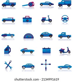 conjunto de iconos de automóvil vector