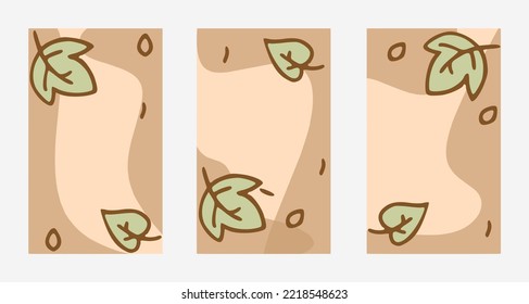 set of autumn background design