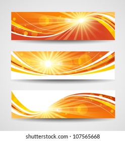 Set of autumn backgrounds