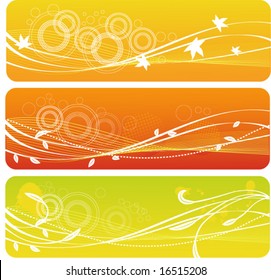 a set of autumn banners
