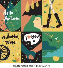 set of autumn banners. autumn time