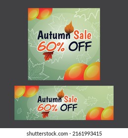 set of autumn banners vector illustrations