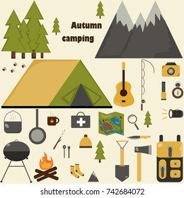 Set for autumn camping