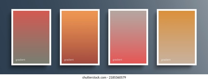 Set autumn color backgrounds and soft color gradient for your fall season creative graphic design  Vector illustration 
