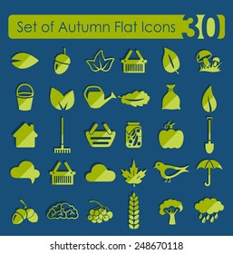 Set of autumn icons