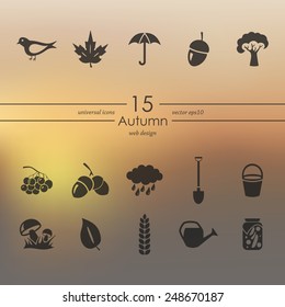 Set of autumn icons