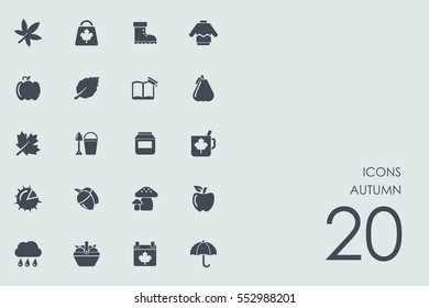 Set of autumn icons